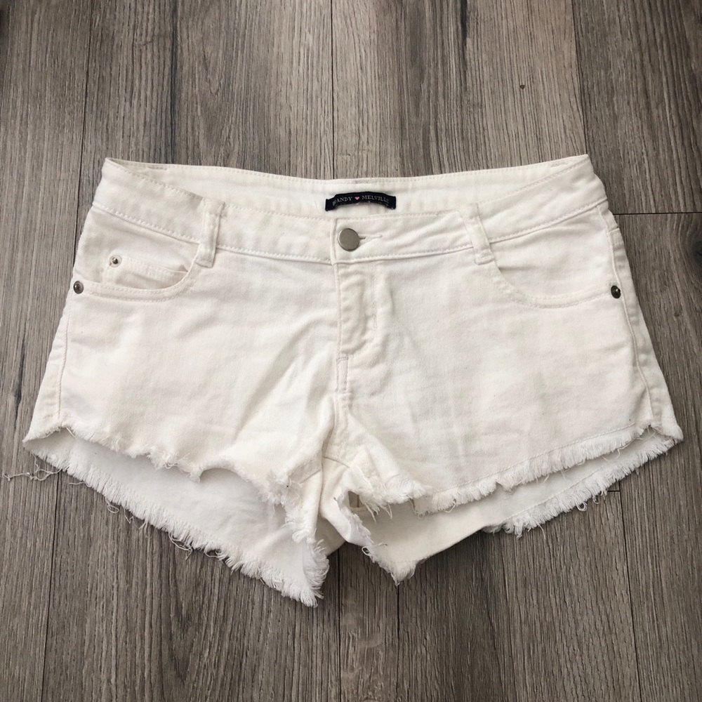 Brandy Melville Denim Cut Off Jean Shorts EU 40 US Small White